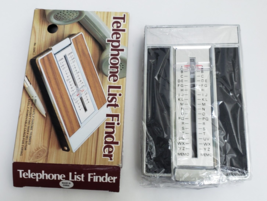 Vintage Telephone List Finder Desk Index Directory Passwords Black Chrom... - £27.09 GBP