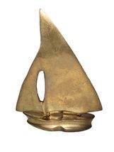 Solid  Brass Decorative Sailboat  Vintage Figure Paper Weight 4.25” Tall... - $19.00