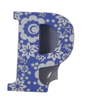 Wooden Block Letter Painted Floral My Peeps &amp; BFF  - New - P - £4.70 GBP