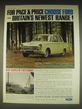 1962 Ford Consul Cortina and De Luxe Anglia Cars Ad - For Pace &amp; Price - £14.61 GBP