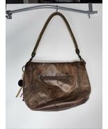 The Sak Brown Leather Braided Strap Tote Bag Handbag Purse Pre-owned - €17,00 EUR