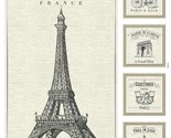36.5&quot; X 44&quot; Panel Fall in Love With Paris Travel Cotton Fabric Panel D68... - $16.17