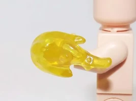 Building Block Clear Yellow Hand Flame Weapon For Minifigure Custom - $56.12 MXN