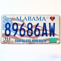 Untagged United States Alabama God Bless America Passenger License Plate 89686AW - £10.55 GBP