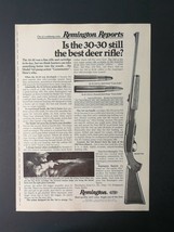 Vintage 1977 Remington Arms 30-30 Deer Rifle Full Page Original Color Ad - $6.64