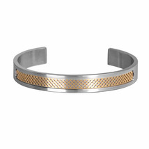 stainless steel bracelet men&#39;s Cuff bangles for Men Gold Bangle Love bangle char - £11.87 GBP