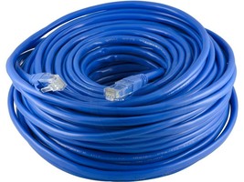 Blue 100Ft RJ-45 23AWG Cat-6 UTP Gigabit Ethernet Lan Network Cable - £14.32 GBP