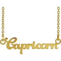 Capricorn Zodiac Necklace in 14k Yellow Gold, Rose or White Gold - £304.60 GBP+