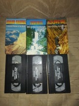3 United States National Park VHS Educational Grand Canyon Yosemite Yellowstone - £13.44 GBP