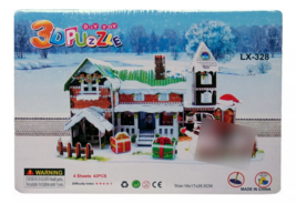3D Christmas House Puzzle 168 pcs - £12.87 GBP