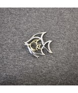 Signed Vintage Danecraft Brooch Two-Tone Double Fish Pin Great Condition - $16.37 CAD