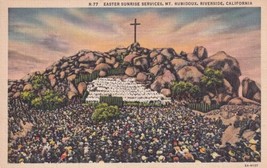 Mt. Rubidoux Riverside California CA Easter Sunrise Services Postcard B04 - £2.34 GBP