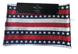 Brooks Brothers Stars Stripes Patriotic 4th of July Placemats Set of 4 Summer - £38.45 GBP