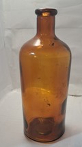 Antique Amber Glass medicine Bottle - £11.79 GBP