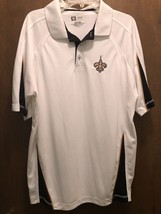 Mens NFL New Orleans Saints embroidered Polo Shirt 3 button X Large - $15.88