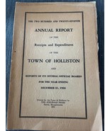 Town of Holliston MA 227th Annual Report December 31 1950 - $14.50