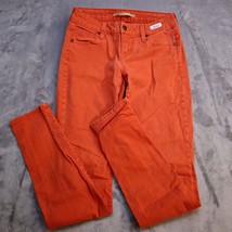 Vince Skinny Leg Jeans Orange Colored Denim Casual Low Rise Preppy Womens 26 - £17.40 GBP