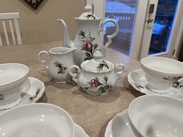 Royal Rose Fine China Complete Tea Set With Demitasse Cups, Delicate, Ja... - $55.00