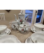 Royal Rose Fine China Complete Tea Set With Demitasse Cups, Delicate, Ja... - $55.00