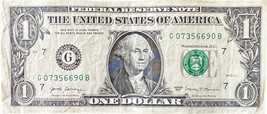 $1 One Dollar Bill 07356690, miscut - $1.99