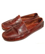 FLORSHEIM Men Shoes Burgundy Leather Penny Loafers Slip On Dress SIZE 10 - $54.16 CAD