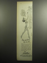 1951 United States Rubber Company Lastex Ad - She wouldn't fib to you - $18.49