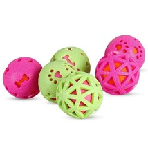 3 Pack Squeezz Ball Rubber Squeaker Erratic Bounce Squeaky Ball Dog Fetc... - £22.06 GBP