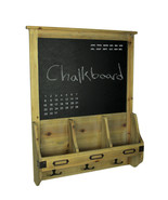 Scratch &amp; Dent Rustic French Farmhouse Style Wood Chalkboard Mail Organizer - £23.04 GBP