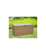 Outdoor Honey Wicker Patio Furniture Storage Deck Box - $216.82