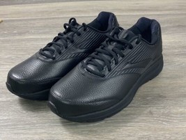 Brooks Shoes Mens 10.5 Wide Black Leather Addiction Walker 2 Comfort Casual - $84.14