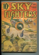 Sky Fighters 7/1942-AIR War PULP-THRILLS-WWII-BELARSKI-JAPANESE ZEROS-good Minus - £48.73 GBP
