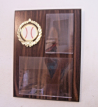Baseball Team Photo Frame Wooden Wall Mounted Award Trophy Baseball Card... - $9.87