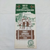 Map Of South Dakotas Black Hills And Badlands Family Approve Attractions... - €8,66 EUR