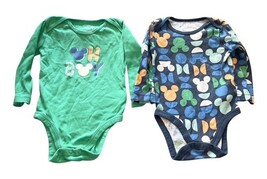Disney Baby Bodysuit Lot 6 12 Months Mickey Winnie Pooh Long Sleeve image 4