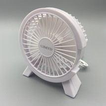 UJMYD Electric fans Mini Portable USB Desk Fan for Home Office Desktop, White  - £10.23 GBP