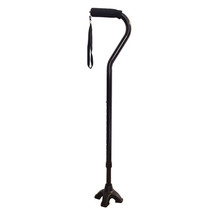 Blue Jay Offset Handle Cane with Soft Foam Grip, Wrist Strap and Quad Ca... - £29.00 GBP