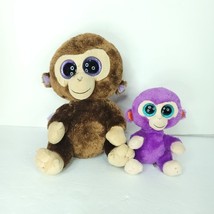 TY Beanie Boo Lot Of 2 Coconut Monkey Plush Purple Grapes Baby Stuffed A... - $22.76