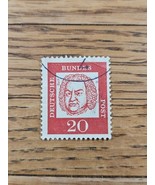 Germany Stamp Deutsche Bundespost Bach Famous Germans 20pf Used - €0,84 EUR