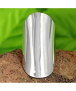 925 Sterling Silver, Solid Silver, Band Ring, Elongated Oval Ring - $308.24 MXN+