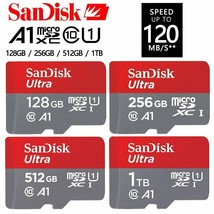 New SanDisk Ultra Micro SD 128GB 256GB 512GB 1TB Class10 SDXC Flash Memory Card - £10.67 GBP+