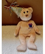 TY Beanie Baby October Teddy Birthday Bear 8&quot; 2002  Stuffed Animal 258P - £4.79 GBP