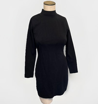 Everlane The Cotton Mock Neck Long Sleeve Black Dress Women&#39;s Size XS - $47.49