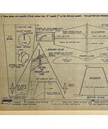 1949 Aviation Blueprint Build Pattern Model Airplane Ephemera Art Print ... - €17,15 EUR