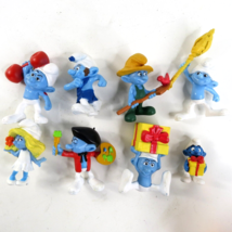 Lot of 8 Peyo PVC McDonald&#39;s Smurf Figurines Action Figures - £12.90 GBP