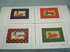 1985 the creative circle vintage craft kit no 1778 decoy ducks fabric pi... - $19.75