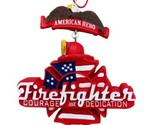 Kurt Adler  Firefighter American Hero Sign Christmas Ornament Tags - $13.39