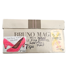 Vintage Bruno Magli Pink Suede 2" Kitten Heel Size 7 1/2 AA Hot Pink! image 11