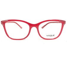 Vogue Eyeglasses Frames VO5214 2621 Bright Red Cat Eye Gold Lines Full 54-18-140 - £58.79 GBP