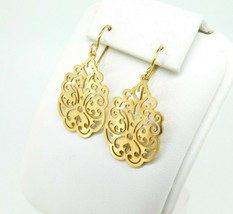 935 Sterling Vermeil Laser Cut Earrings (#J4401) - £116.16 GBP