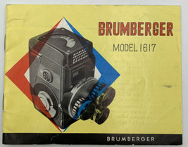 Brumberger Model 1617 Owners Manual Movie Camera Instructions Booklet Guide 49 - £7.55 GBP